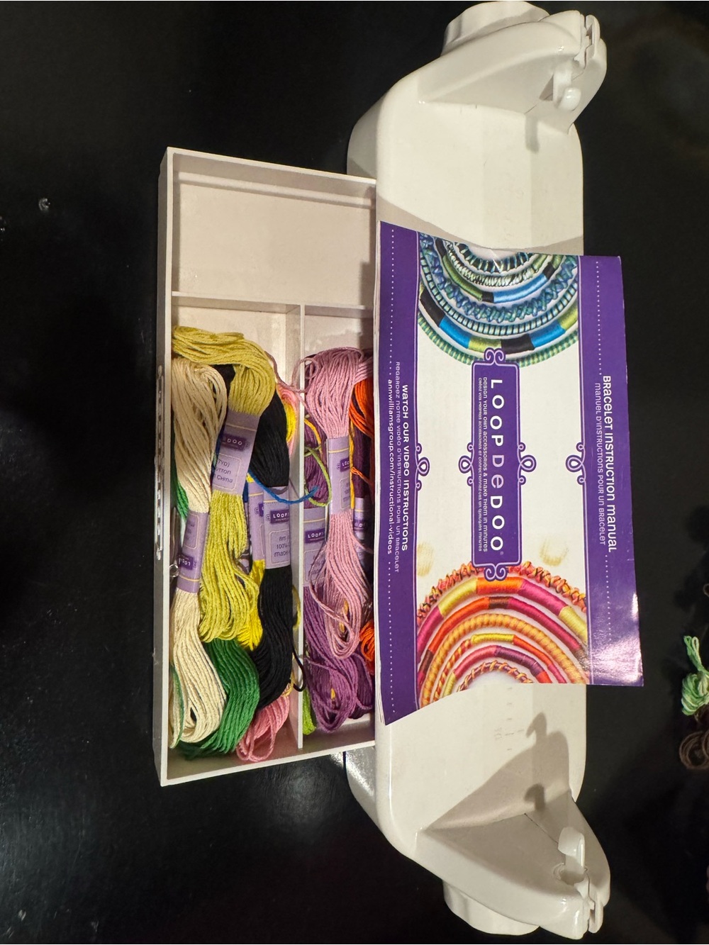 Loopdedoo Bracelet Maker Kit with Multi-Color Embroidery Floss